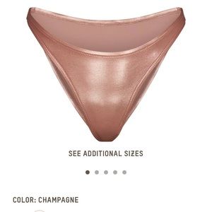 NWT SKIMS METALLIC MID WAIST BOTTOM